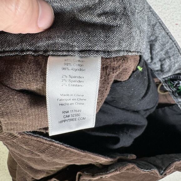 Hippy Tree Corduroy Shorts Mens 38 Brown Deep Pocket Hiking Outdoor Button Fly - Picture 13 of 16